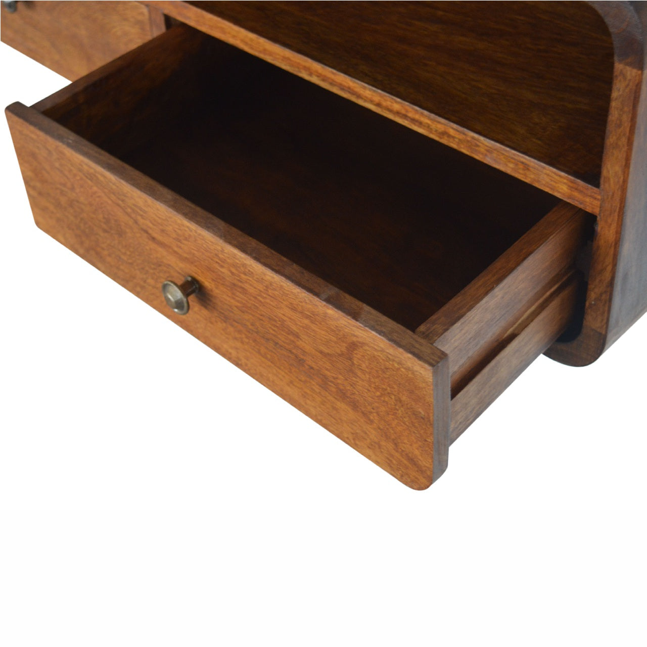 Contemporary Desk Floating Chestnut Open Console