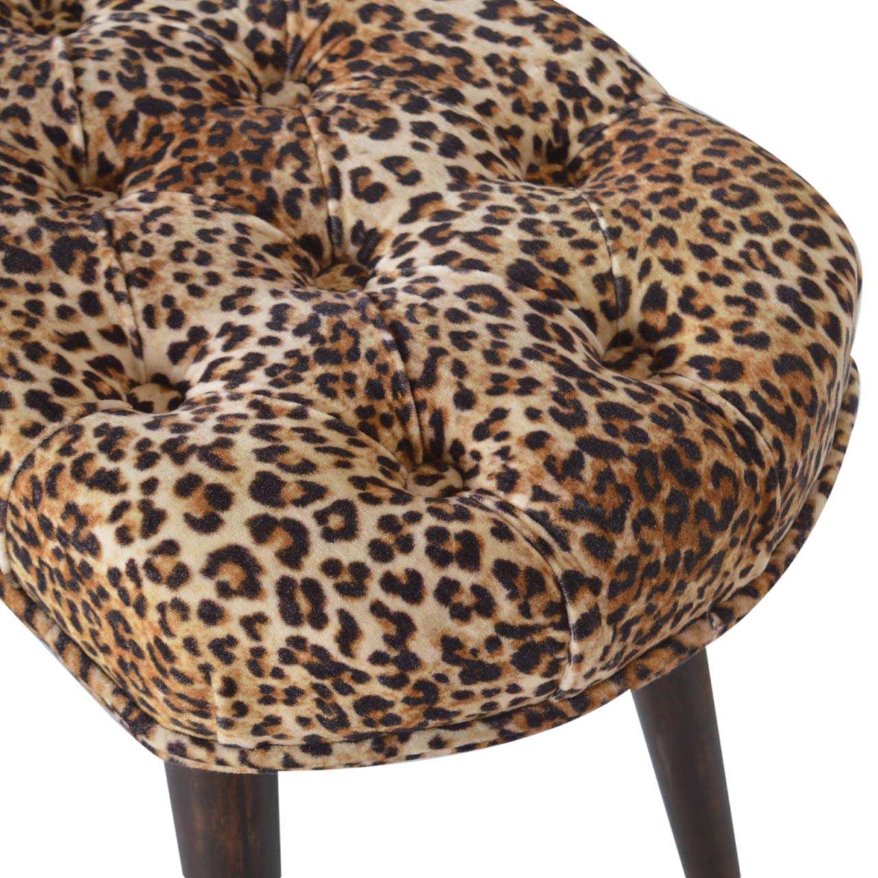 BanquetBench Leopard Print Deep Button Bench