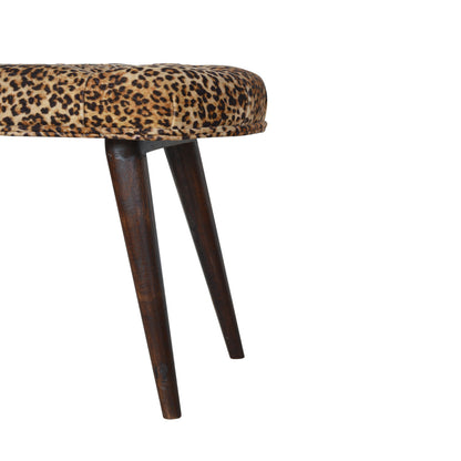 BanquetBench Leopard Print Deep Button Bench