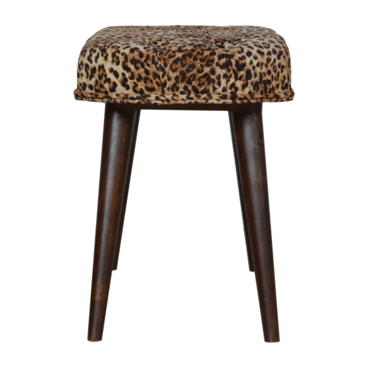 BanquetBench Leopard Print Deep Button Bench
