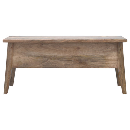 DineSeat Solid Wood Lid Up Storage Bench