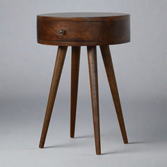 Brewer Nordic Chestnut Circular Bedside - Furniture One Shop