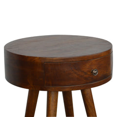 Brewer Nordic Chestnut Circular Bedside - Furniture One Shop