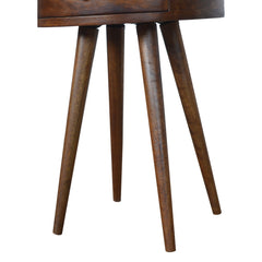Brewer Nordic Chestnut Circular Bedside - Furniture One Shop