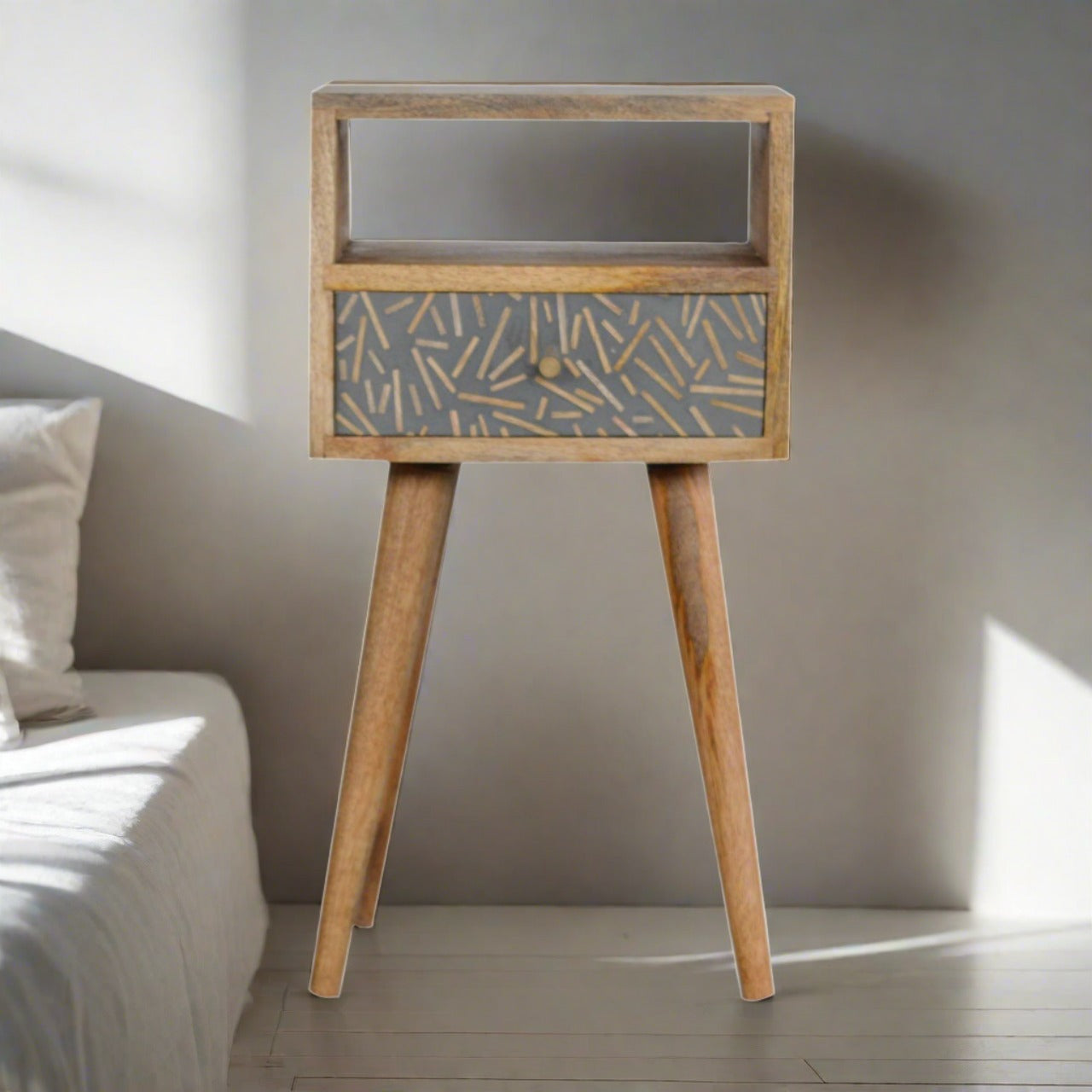 Wardour Mini Cement Chip Drawer Bedside