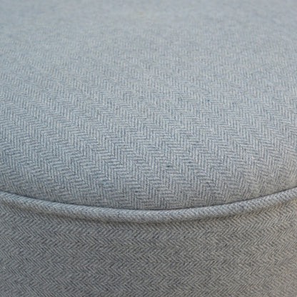 RestEase Round Grey Tweed Footstool