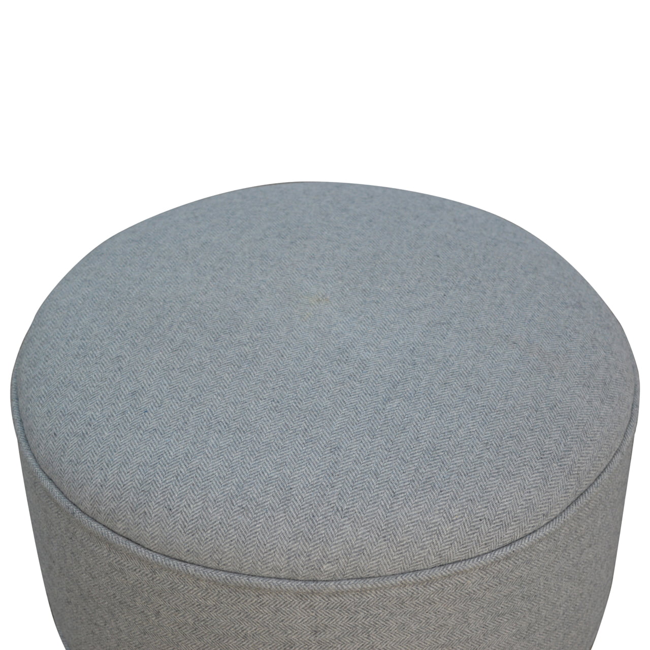 RestEase Round Grey Tweed Footstool