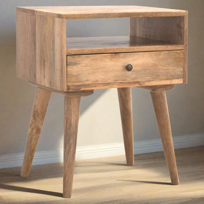 Abbey Modern Bedside Cabinet with Open Slot
