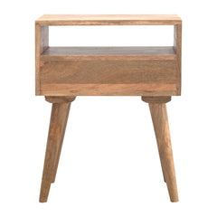 Abbey Modern Bedside Cabinet with Open Slot