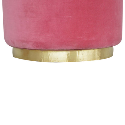 SnugStep Large Pink Footstool with Gold Base
