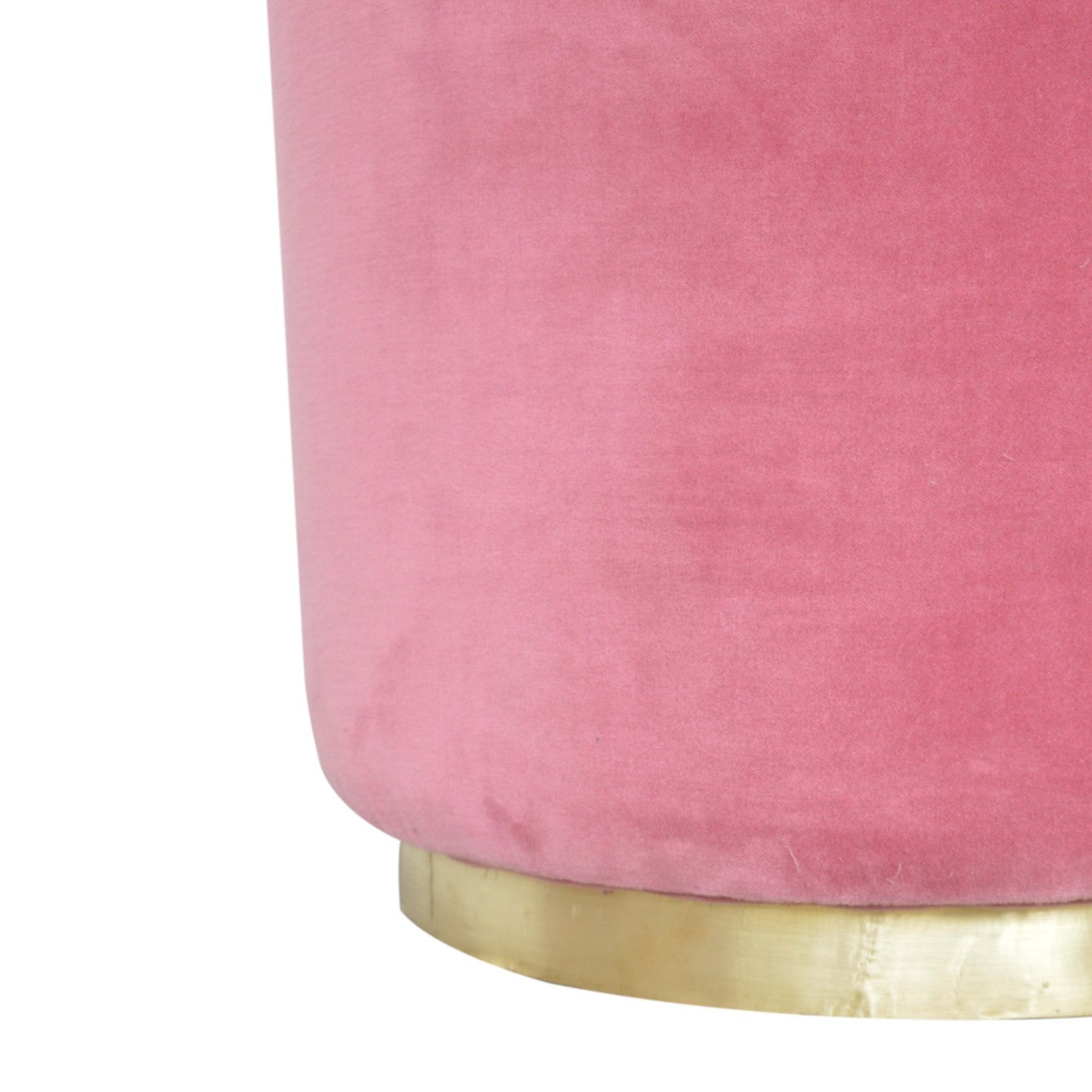SnugStep Large Pink Footstool with Gold Base