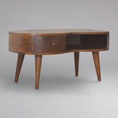 Glam Chestnut Wave Coffee Table - Furniture One Shop