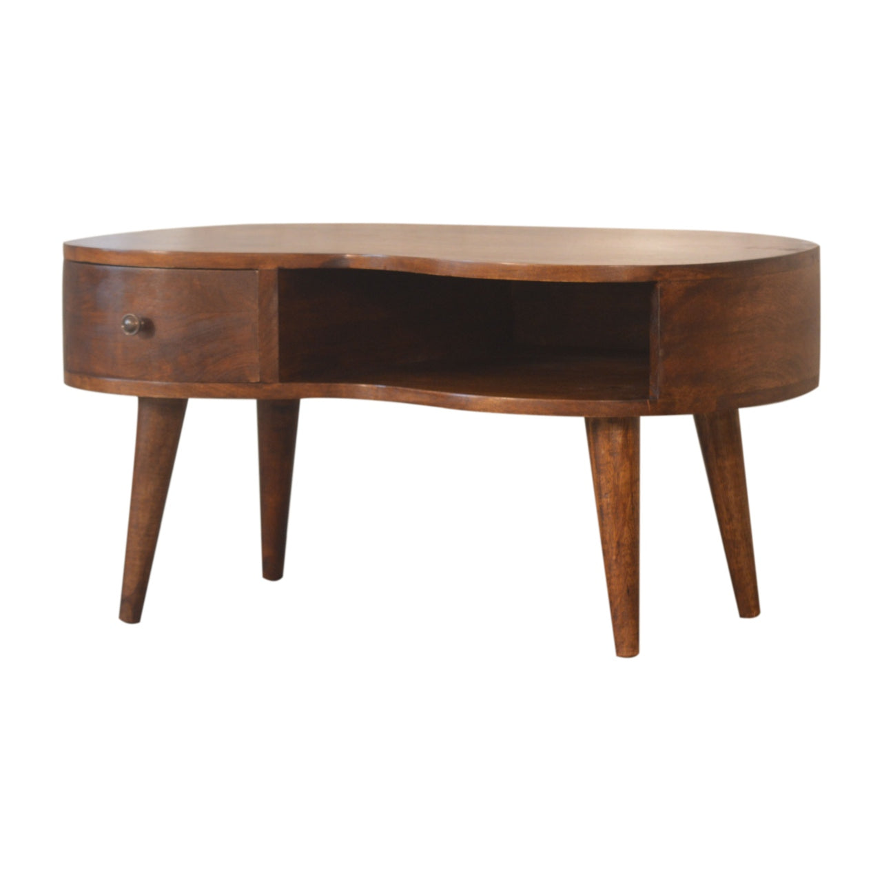 Glam Chestnut Wave Coffee Table