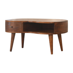 Glam Chestnut Wave Coffee Table - Furniture One Shop
