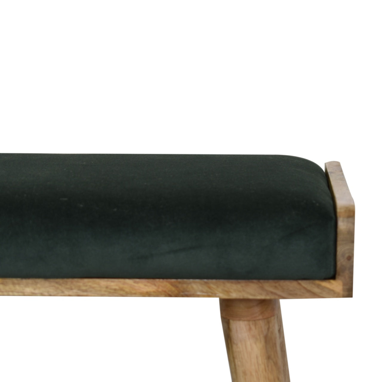 CozyCorner Emerald Velvet Tray Style Footstool