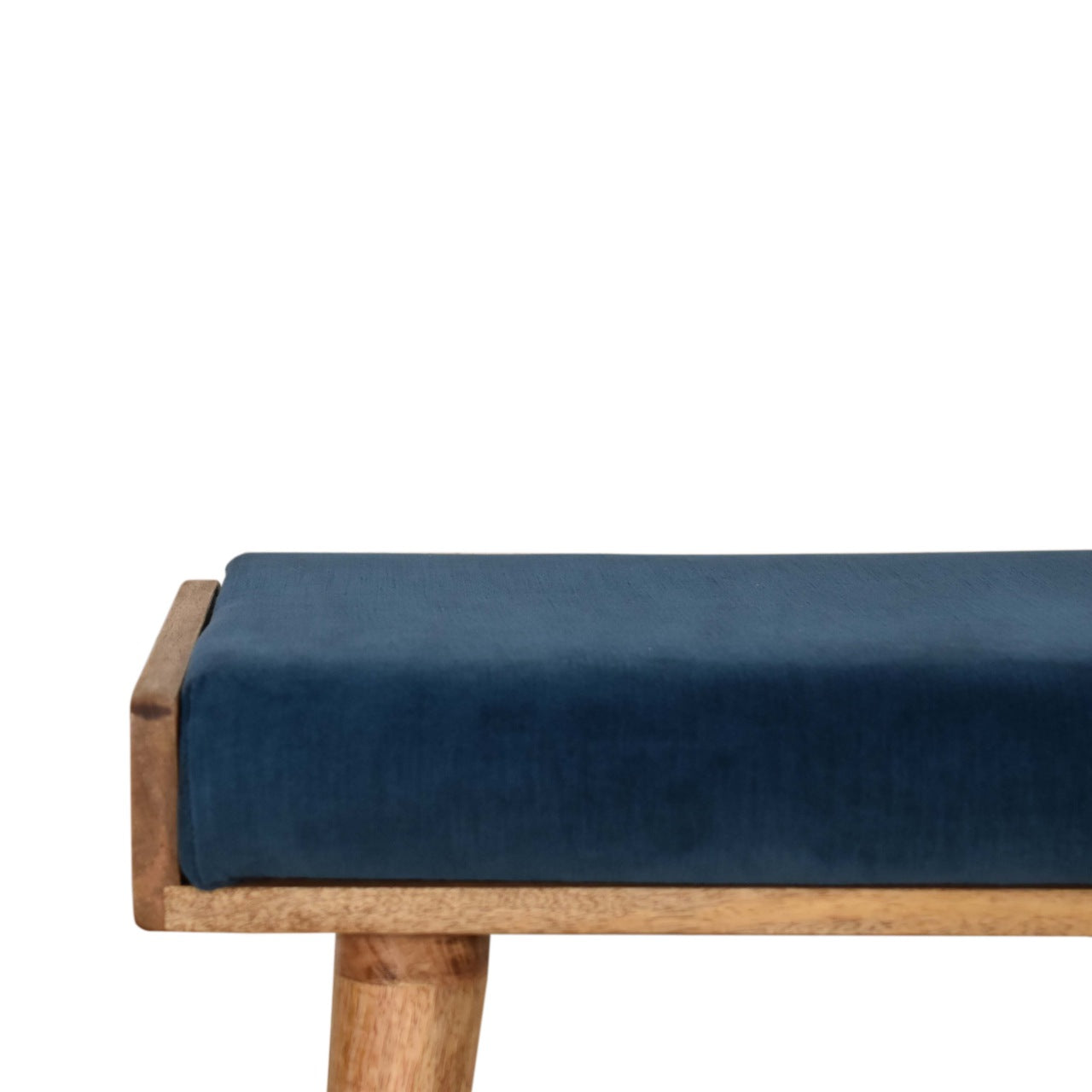 SitLite Teal Velvet Tray Style Footstool