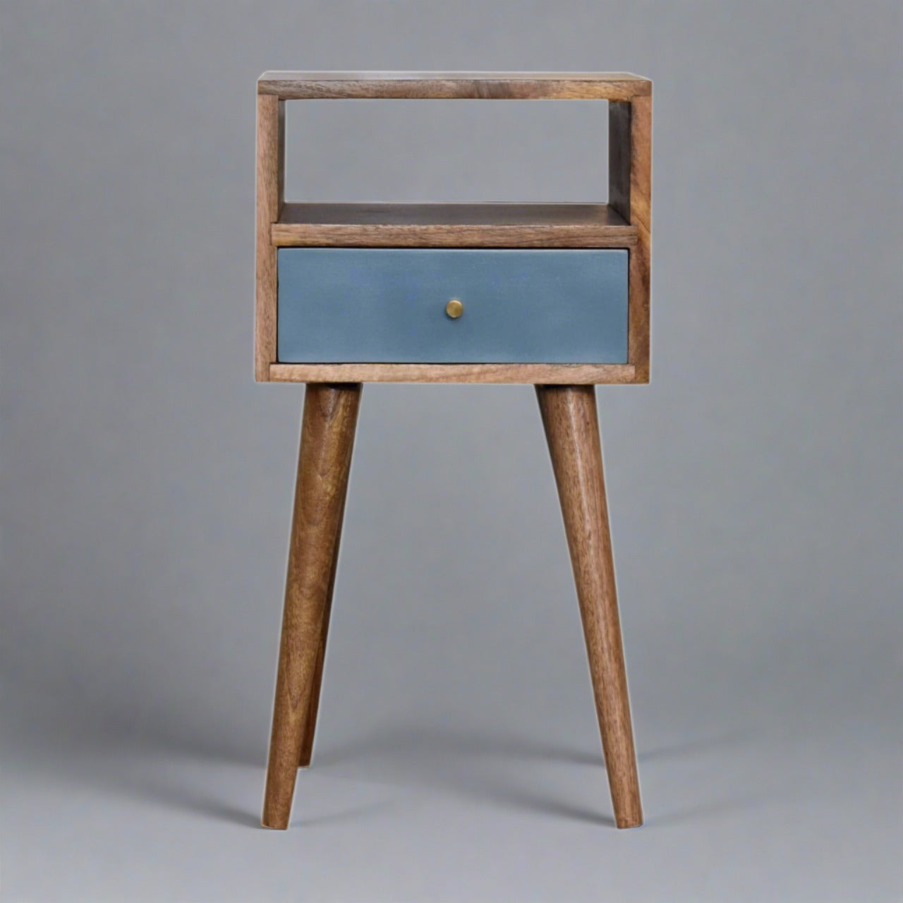 Bruton Mini Blue Hand Painted Bedside