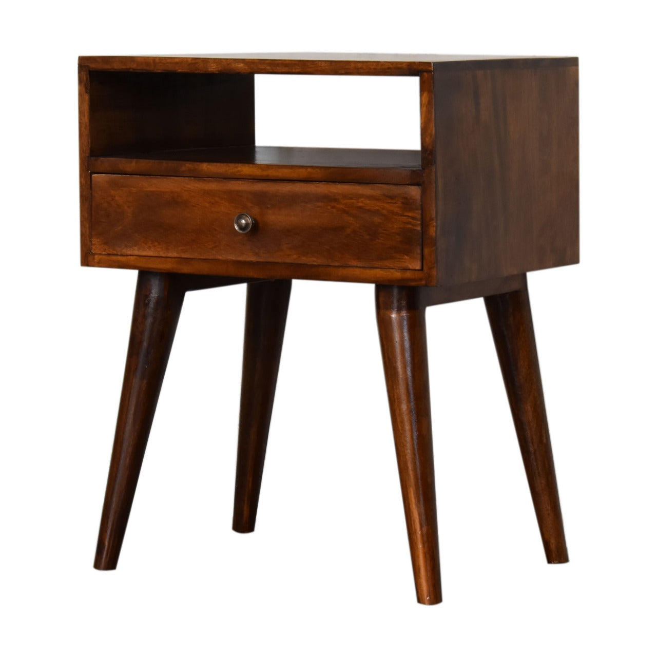 Curzon Modern Chestnut Solid Wood Bedside