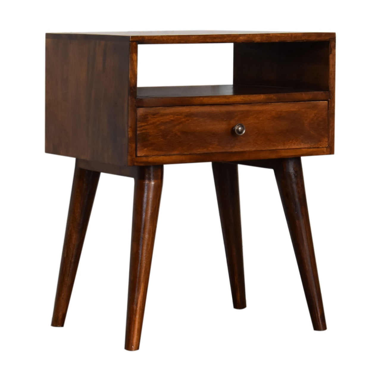 Curzon Modern Chestnut Solid Wood Bedside