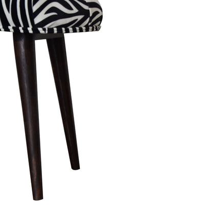DineNest Zebra Print Deep Button Bench