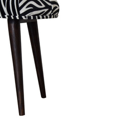 DineNest Zebra Print Deep Button Bench