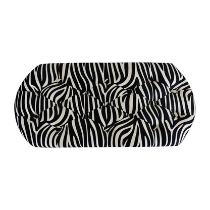 DineNest Zebra Print Deep Button Bench