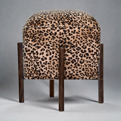 EaseEdge Leopard Footstool