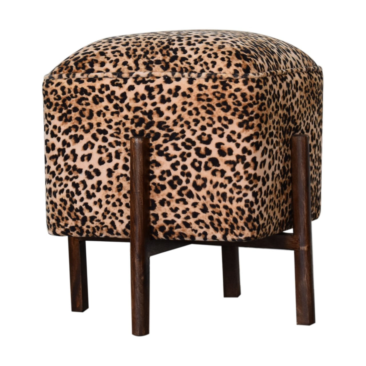 EaseEdge Leopard Footstool