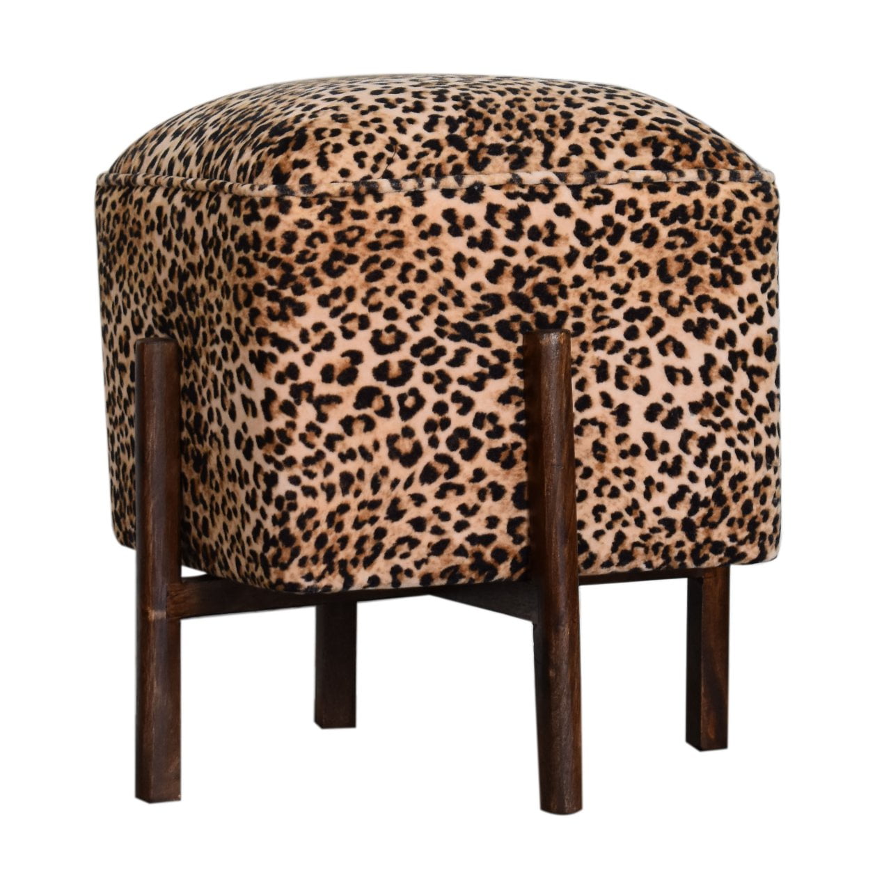 EaseEdge Leopard Footstool