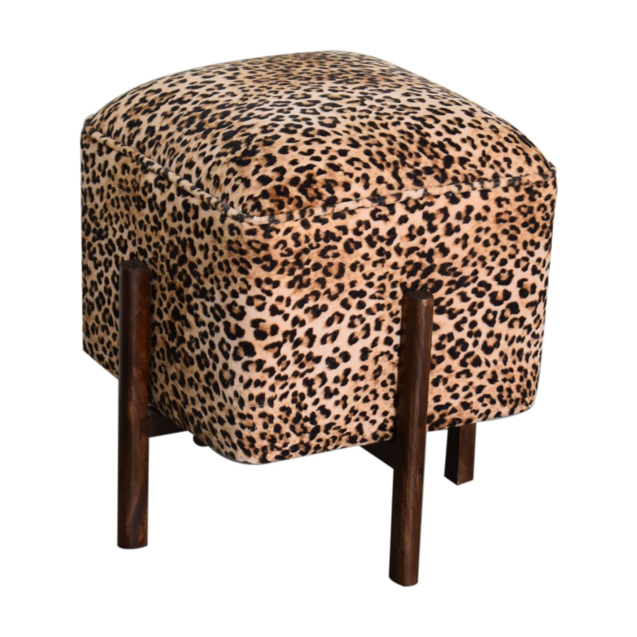 EaseEdge Leopard Footstool