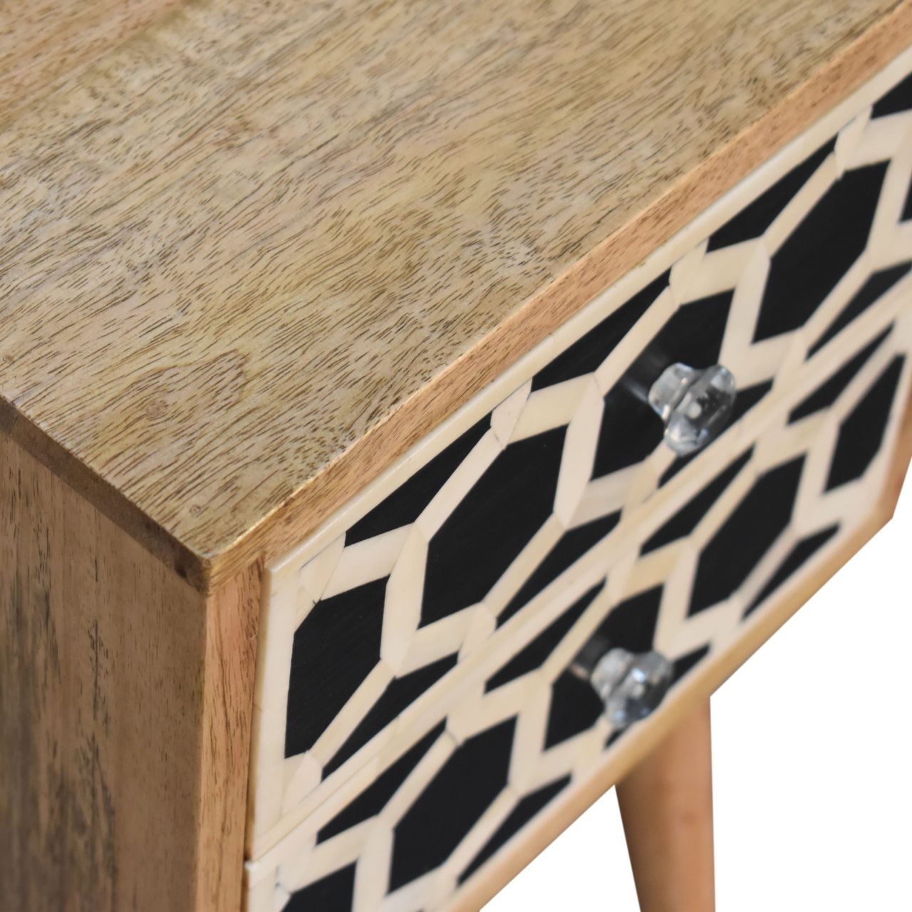 Dover Mini Bone Inlay 2 Drawer Bedside