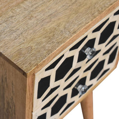 Dover Mini Bone Inlay 2 Drawer Bedside - Furniture One Shop