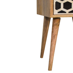 Dover Mini Bone Inlay 2 Drawer Bedside - Furniture One Shop