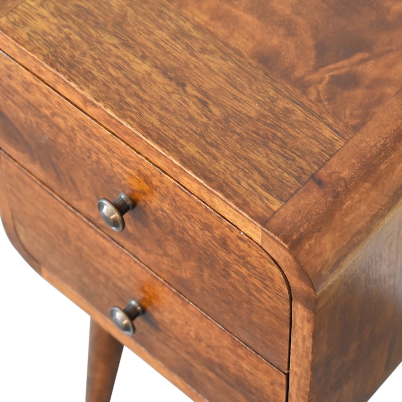 Shepherd Mini Chestnut Curved Bedside