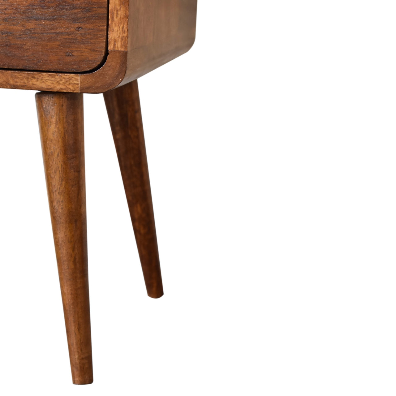 Shepherd Mini Chestnut Curved Bedside