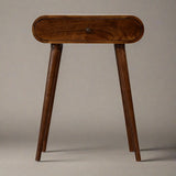 Elegant Table Mini Round Chestnut Console