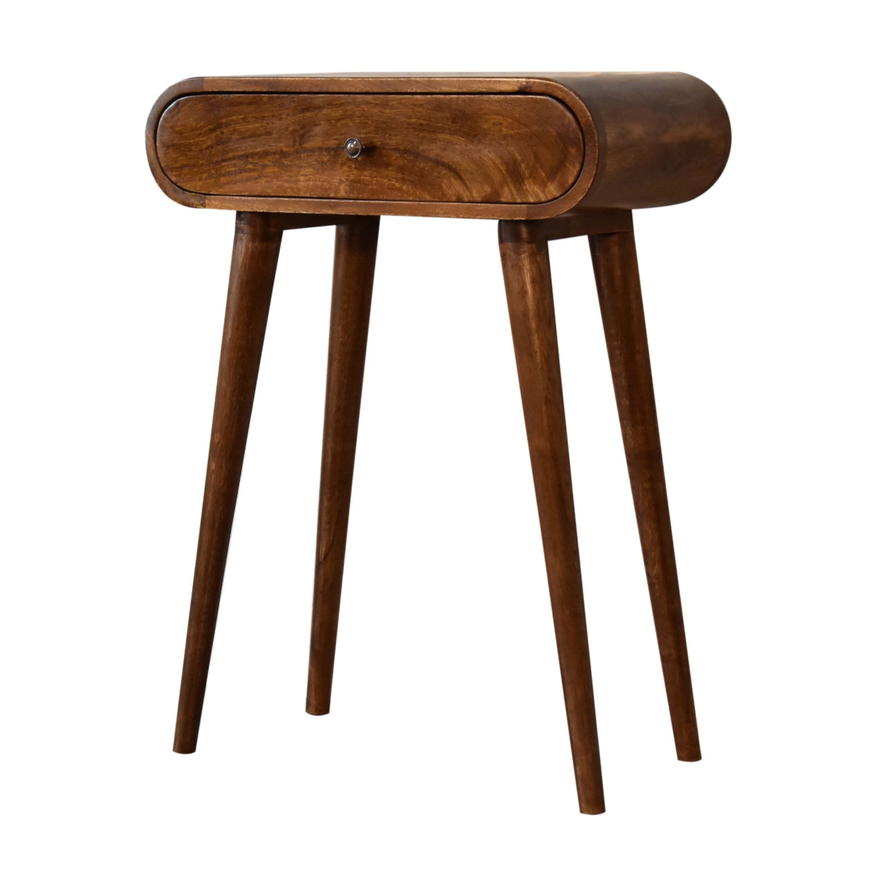 Elegant Table Mini Round Chestnut Console