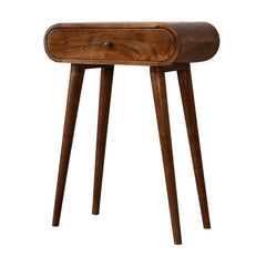 Elegant Table Mini Round Chestnut Console - Furniture One Shop
