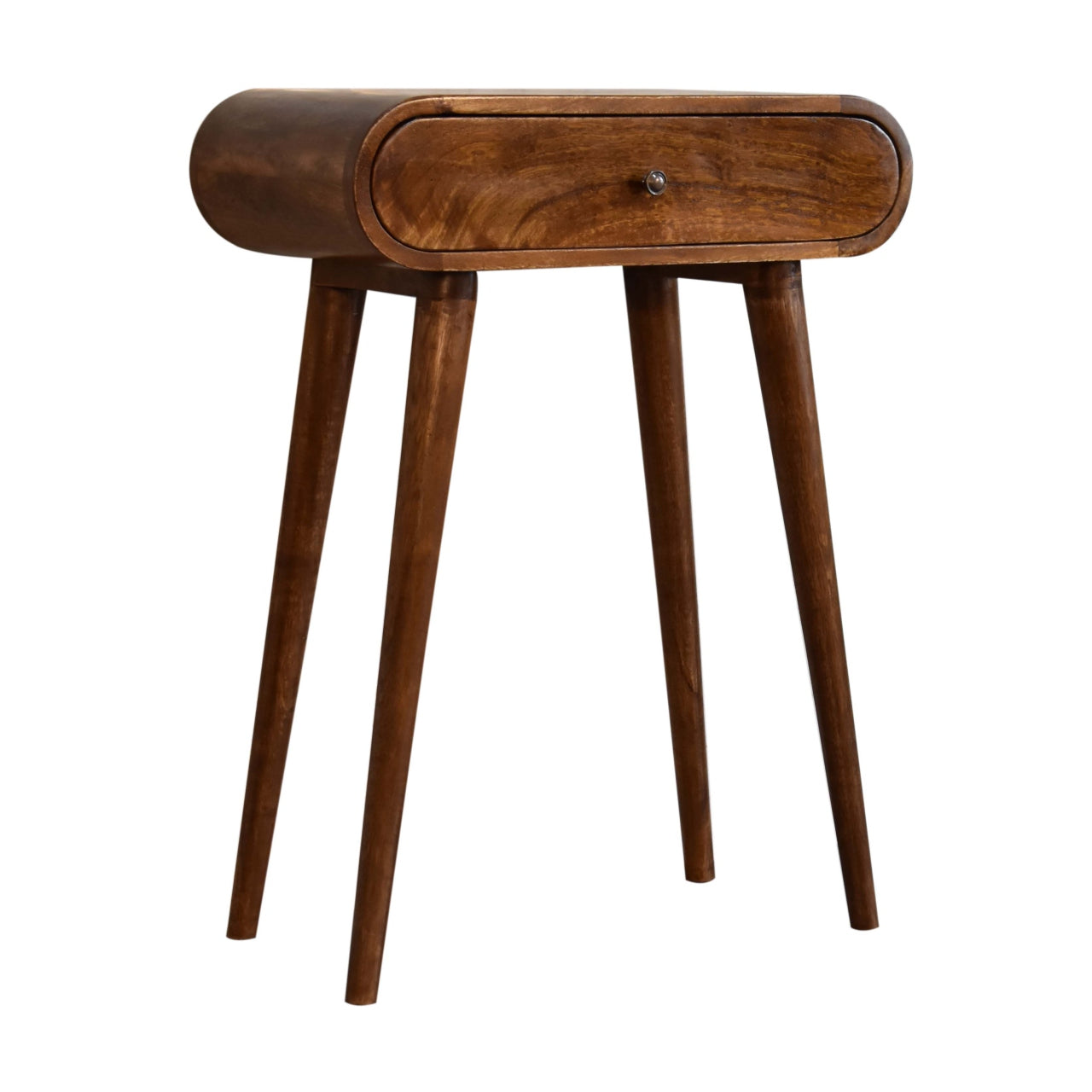 Elegant Table Mini Round Chestnut Console