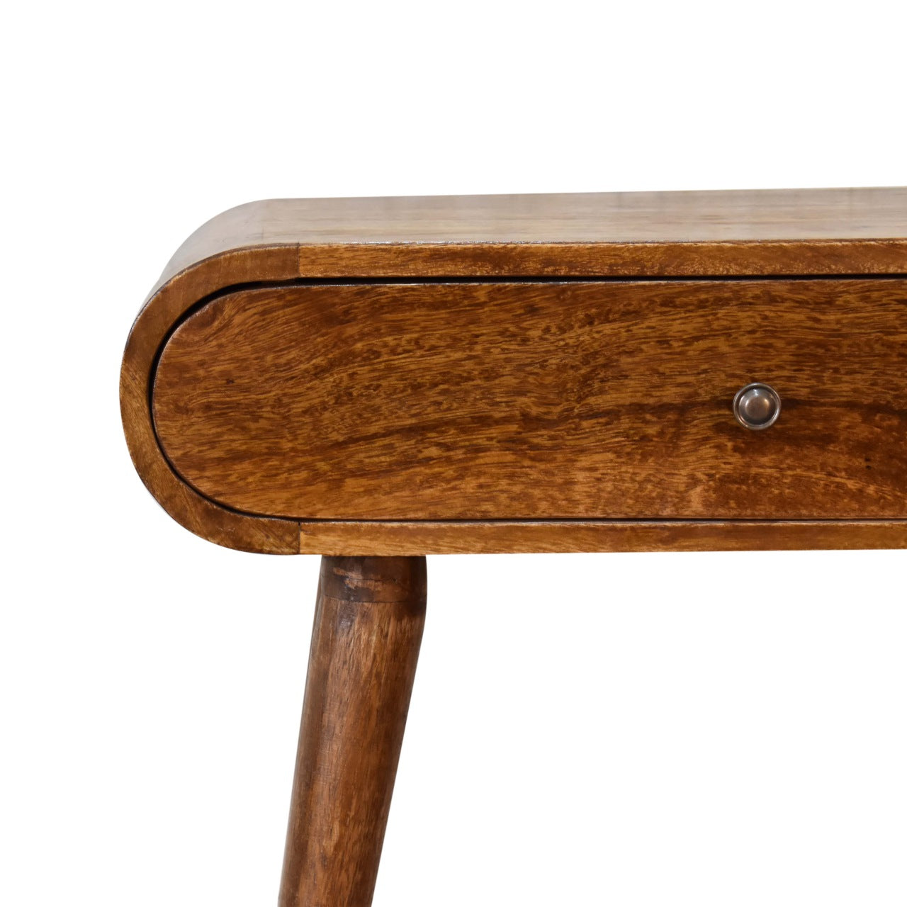 Elegant Table Mini Round Chestnut Console