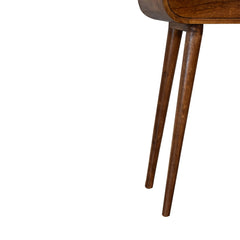 Elegant Table Mini Round Chestnut Console - Furniture One Shop