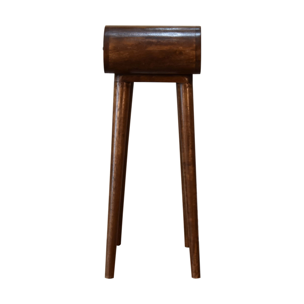 Elegant Table Mini Round Chestnut Console