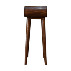 Elegant Table Mini Round Chestnut Console - Furniture One Shop
