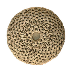ZenZone Crotchet Beige Footstool