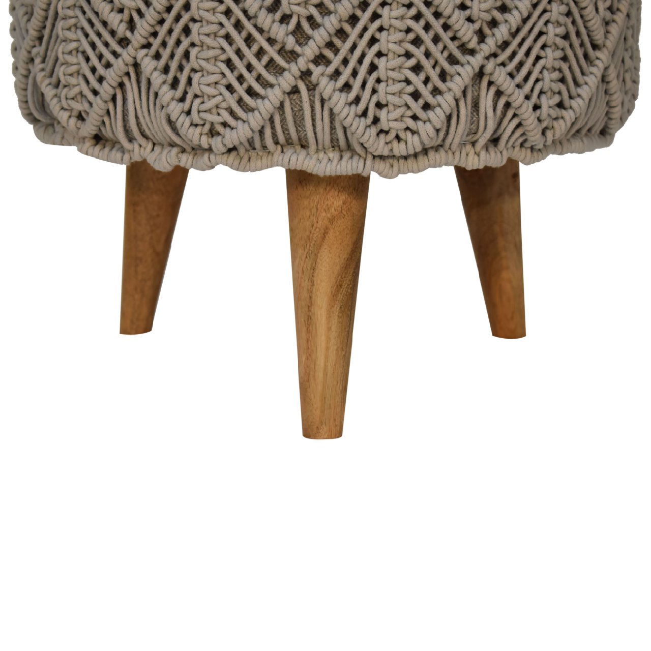 CozyCube Crotchet Grey Footstool