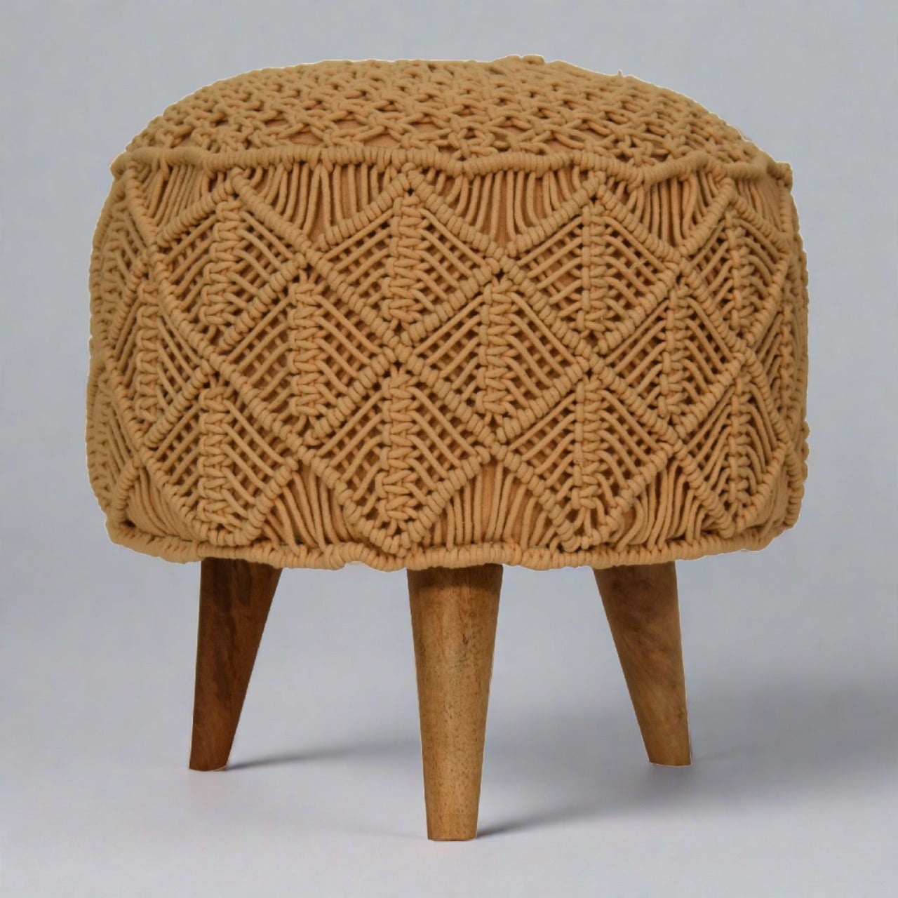 RestRelief Crotchet Mustard Footstool