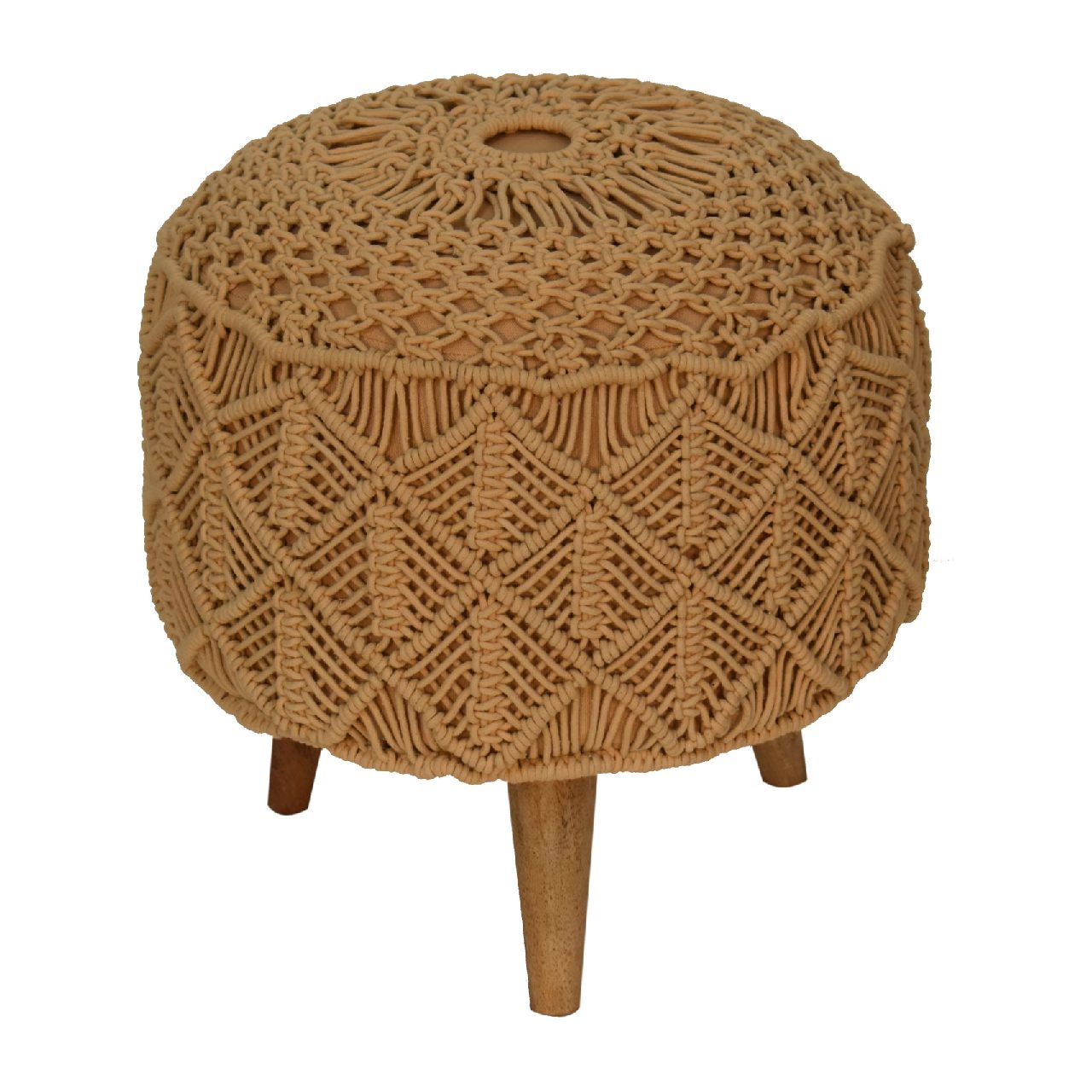 RestRelief Crotchet Mustard Footstool