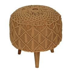 RestRelief Crotchet Mustard Footstool