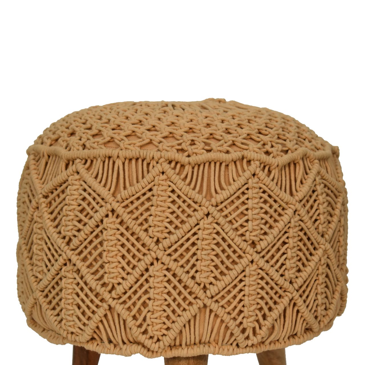 RestRelief Crotchet Mustard Footstool