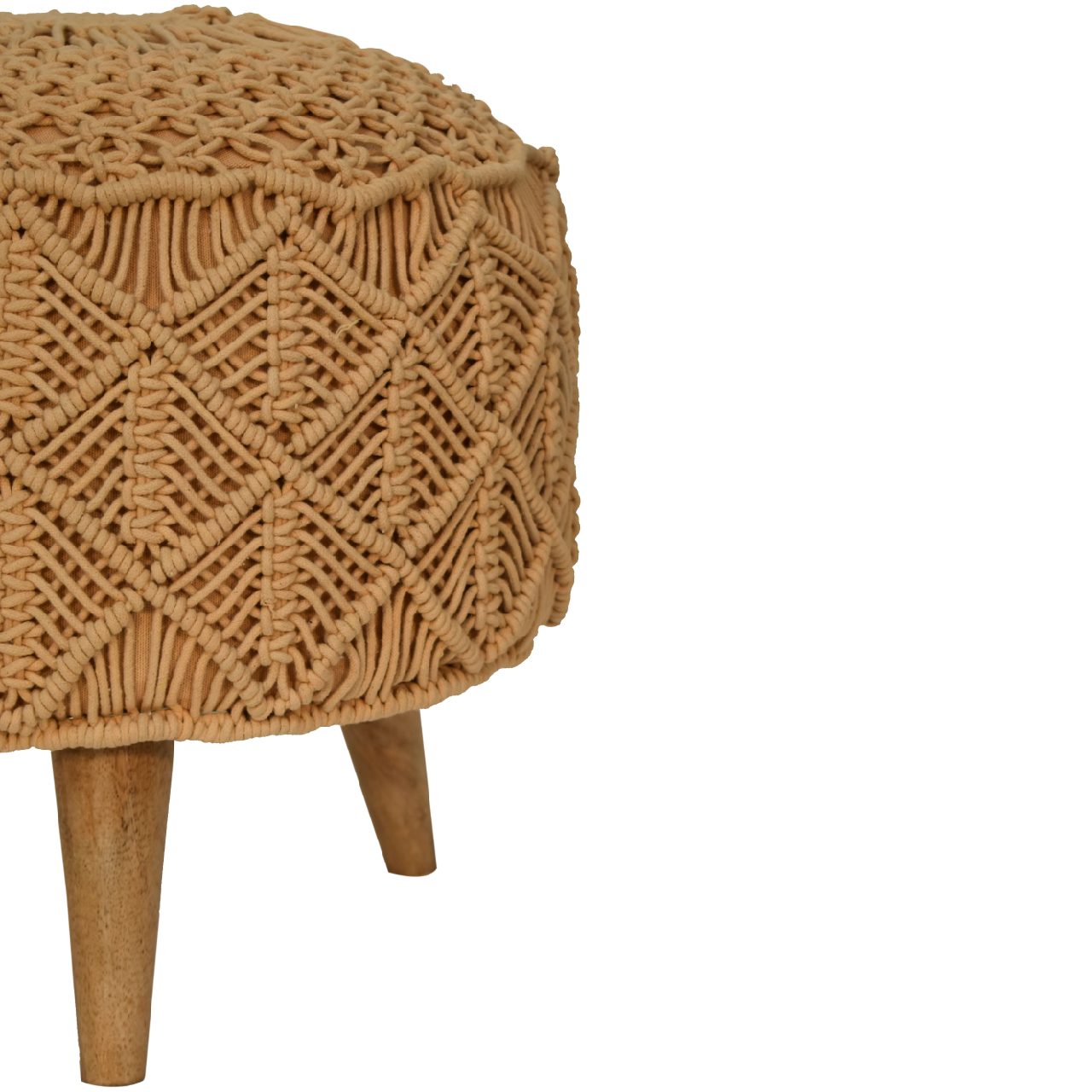 RestRelief Crotchet Mustard Footstool